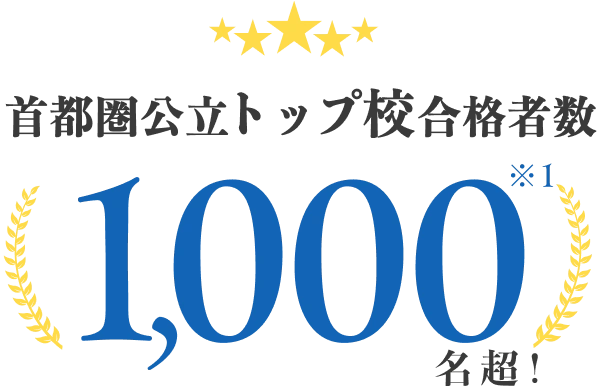 首都圏公立トップ校合格者数1,000名超